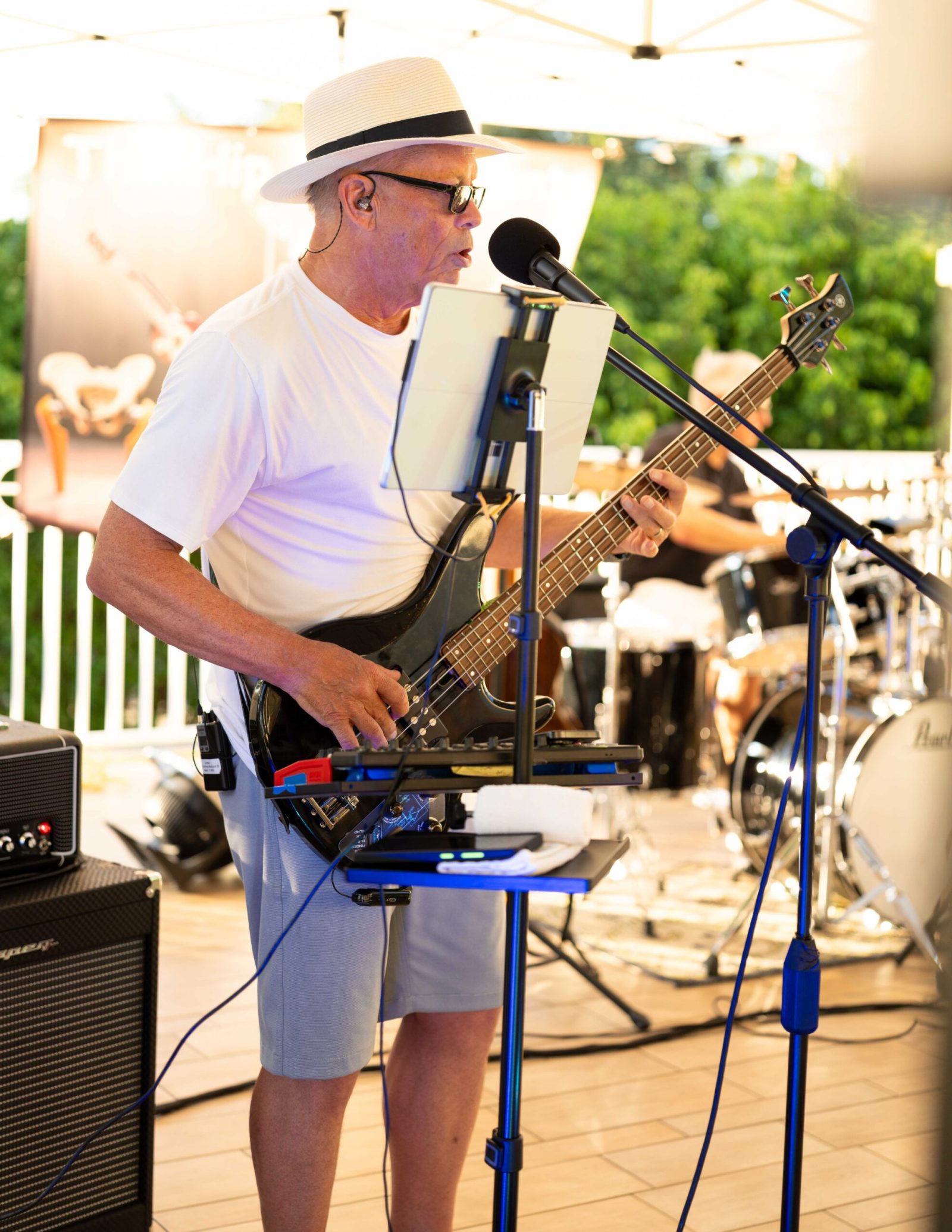 Rick laying down a bold bass riff