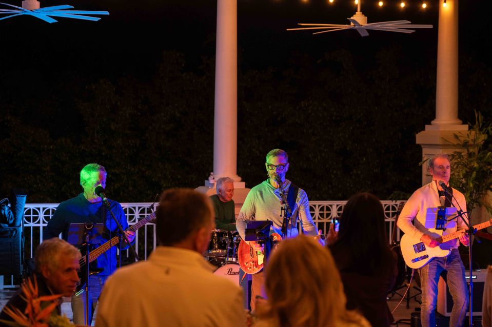 Under the porch lights