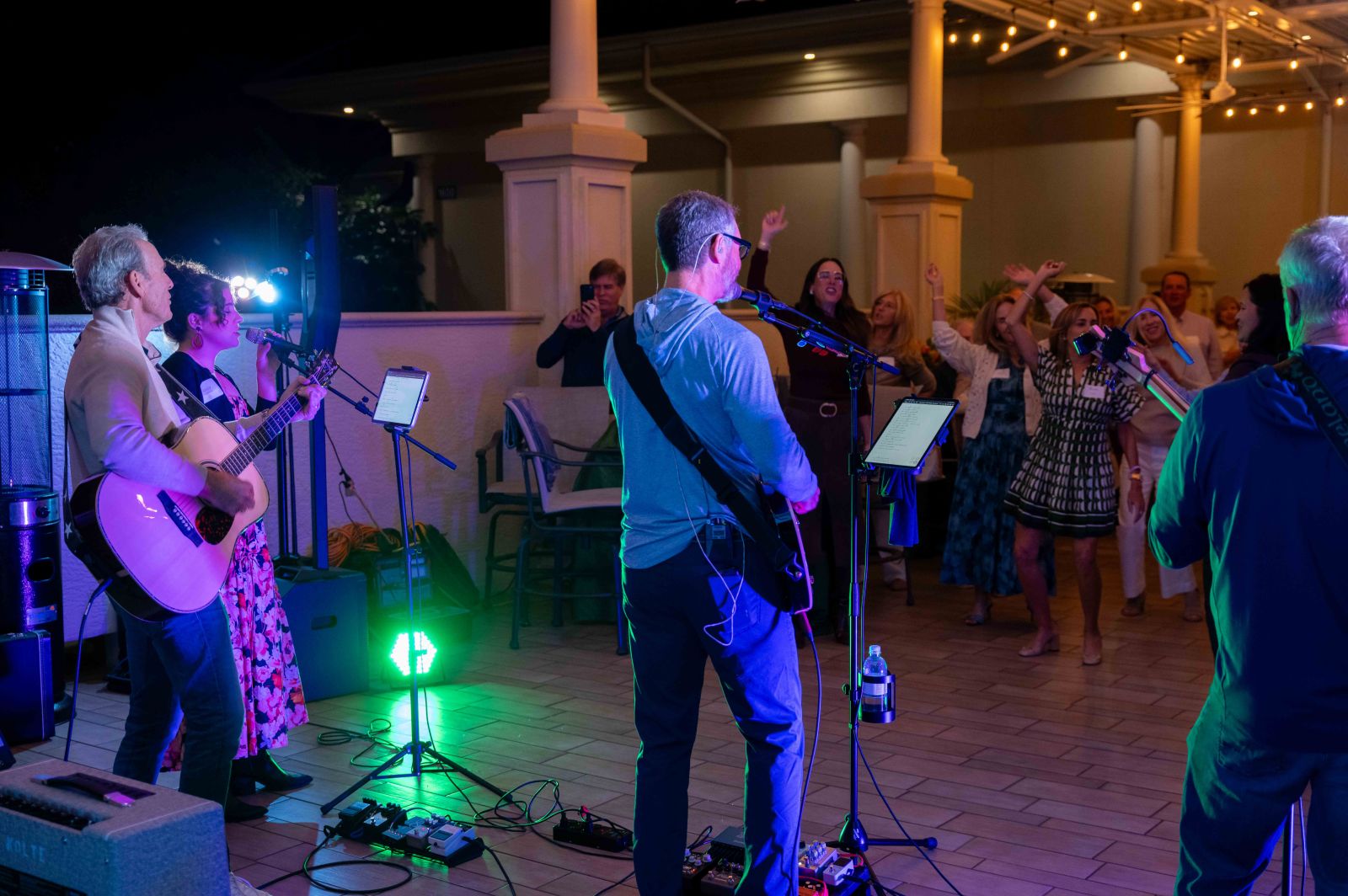 The dance floor fills in