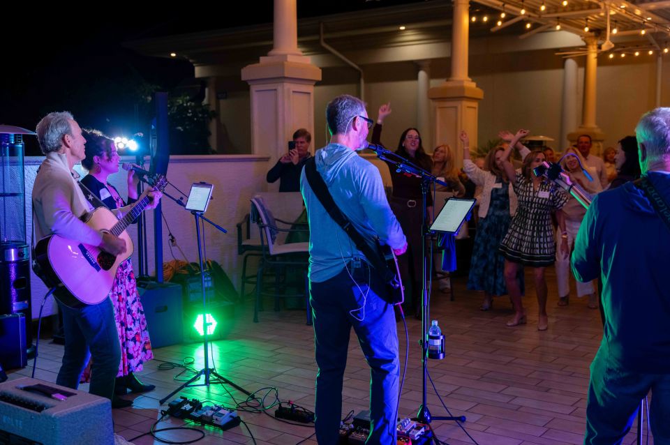 The dance floor fills in